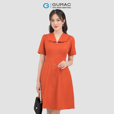 Đầm nữ dáng xòe GUMAC DC07055, đầm kiểu nữ form chữ A trẻ trung, thanh lịch