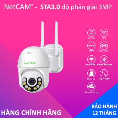 Camera IP wifi ngoài trời Speed Dome NetCAM STA2.0 / STA3.0 / STA4.0 (độ phân giải 2MP / 3MP / 4MP) - Chống Nước Xoay 360 Độ - Quay Đêm Có Màu- Hãng Phân Phối Chính Thức