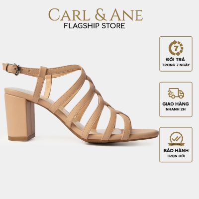 Carl & Ane - Giày sandal chiến binh thời trang nữ gót cao 7cm màu nude _ CS001